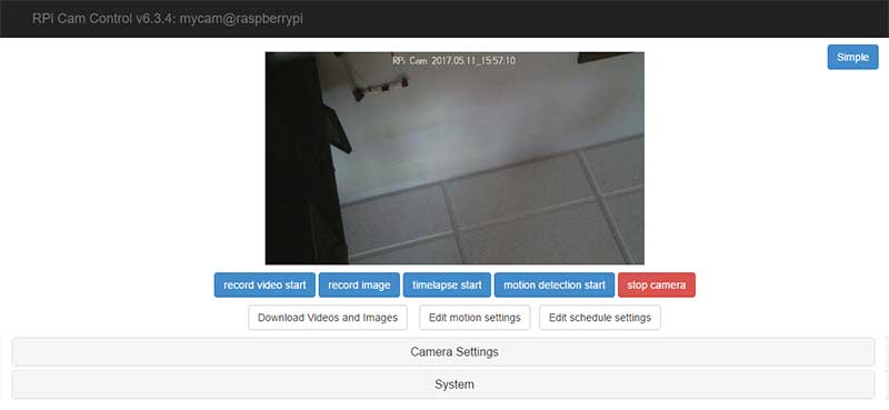 RPi Cam Interface