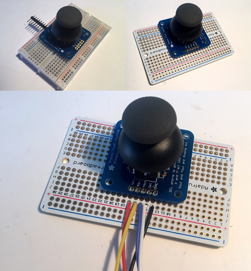 Solder the header pins into the breakout board