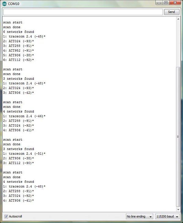 Serial Monitor Window