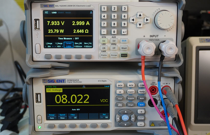 dc load multimeter check