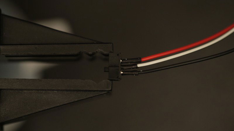 Seal the soldered connections with heat shrink tubing