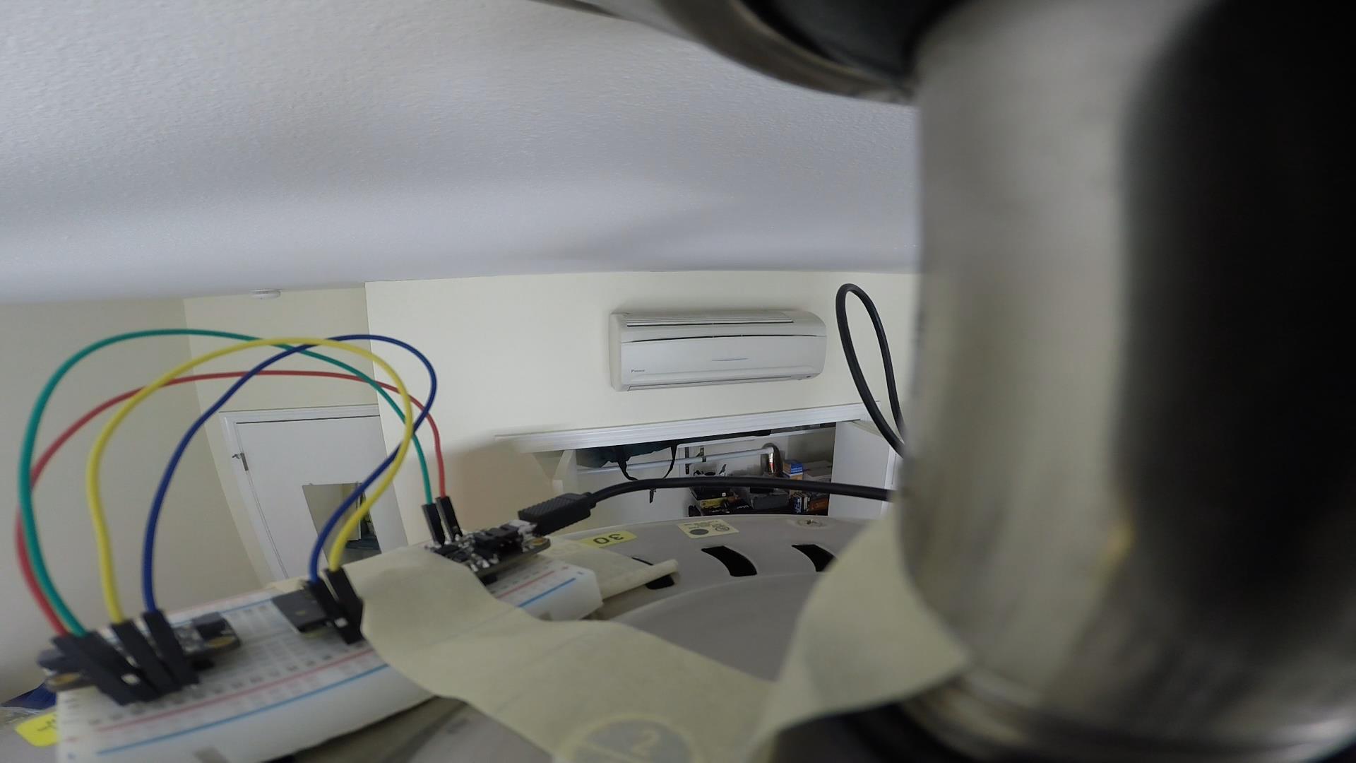 ESP32 and accelerometer on ceiling fan