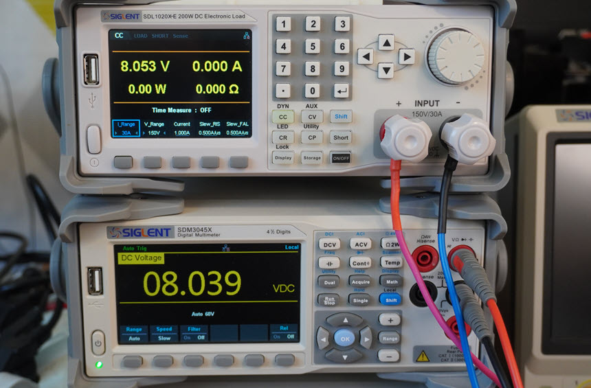 dc load multimeter check