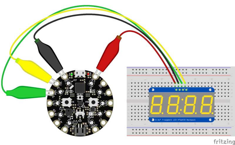 connect the display to your Circuit Playground