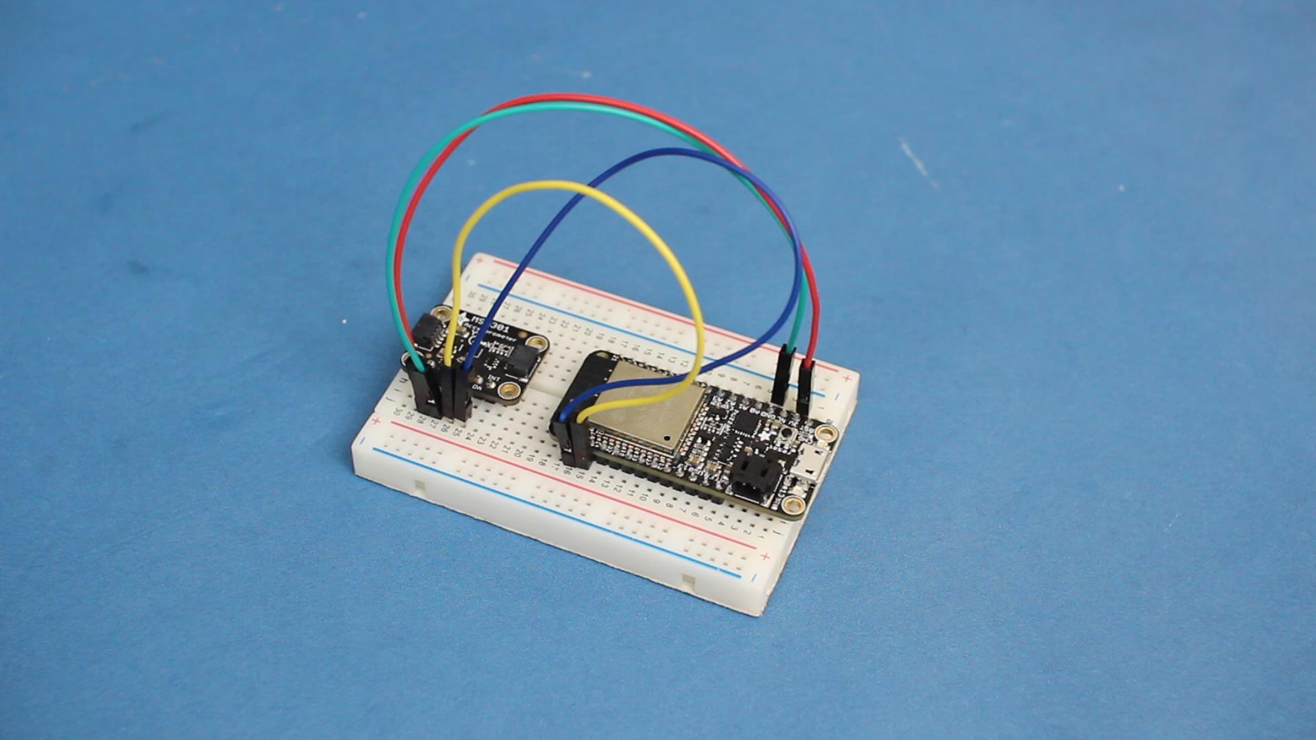 ESP32 and MSA301 connections