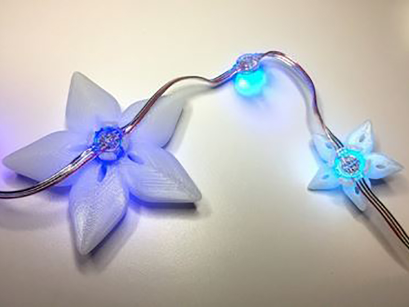 Clip 3D Printed Flowers