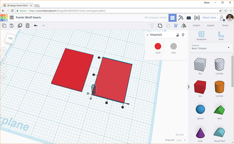 align left side of cylinder with left side of the box