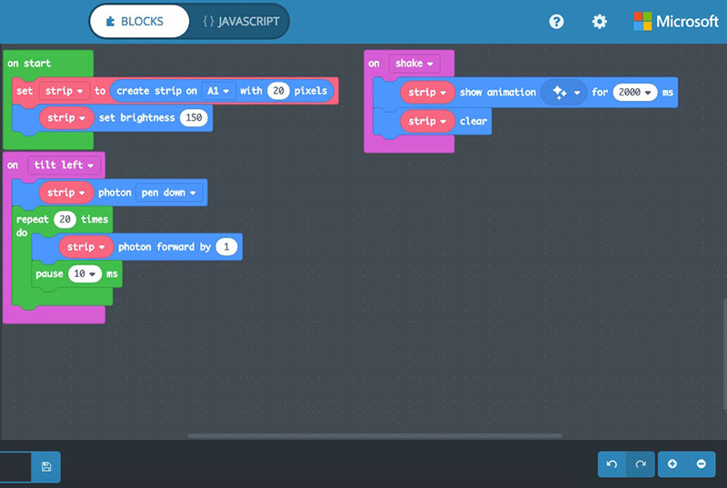 MakeCode adding tilt animations