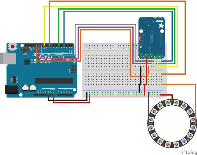 Image NeoPixel Controller Circuit Wiring