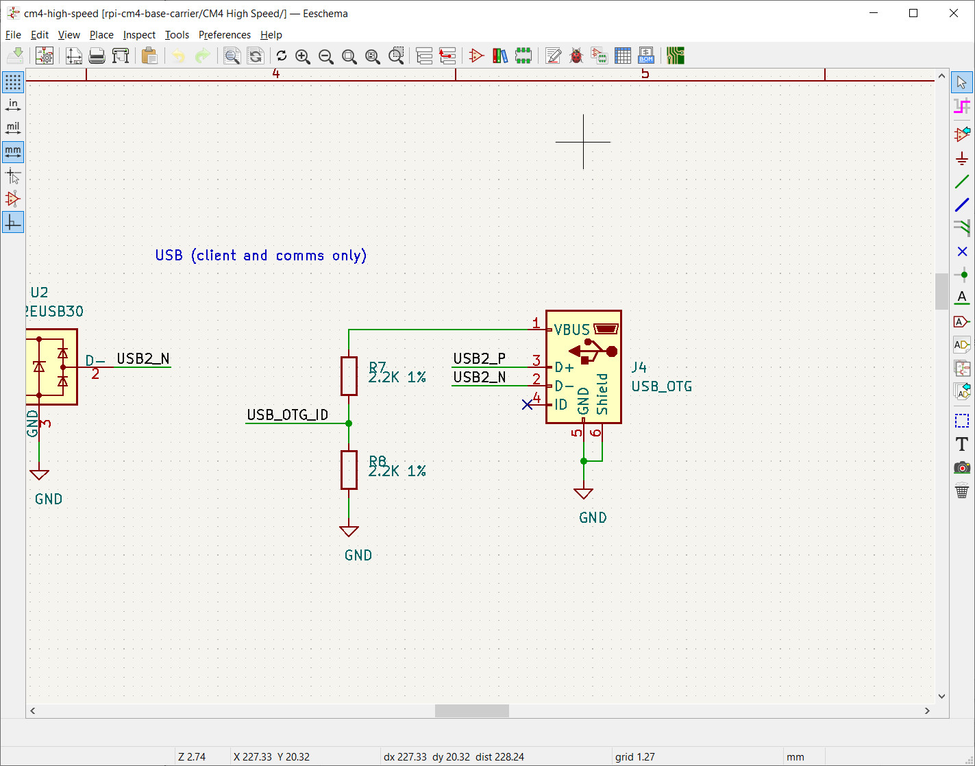 KiCad differential pair net naming