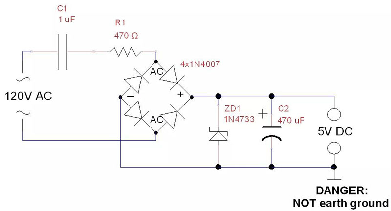 Capacitive dropper