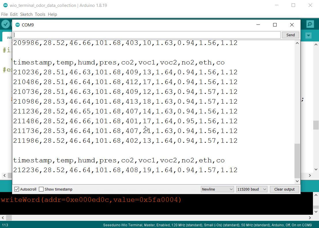 Reading raw gas sensor data with Arduino