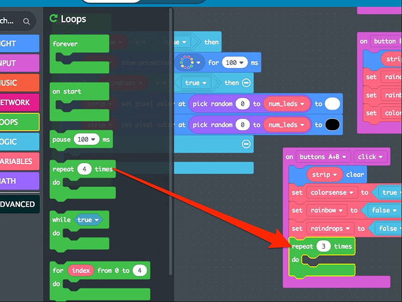 leds-makecode-repeat