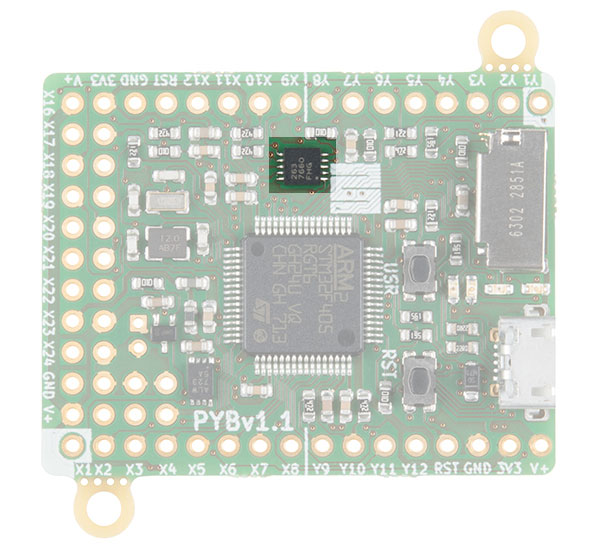 Pyboard has an Accelerometer MMA766FC