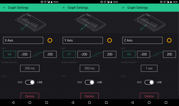 Blynk graph settings