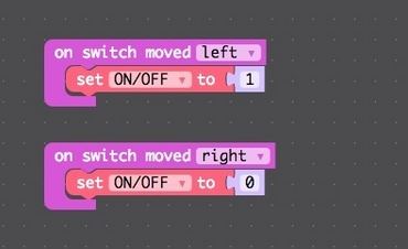 Left Position ON, Set Value to 1, Right Position 0