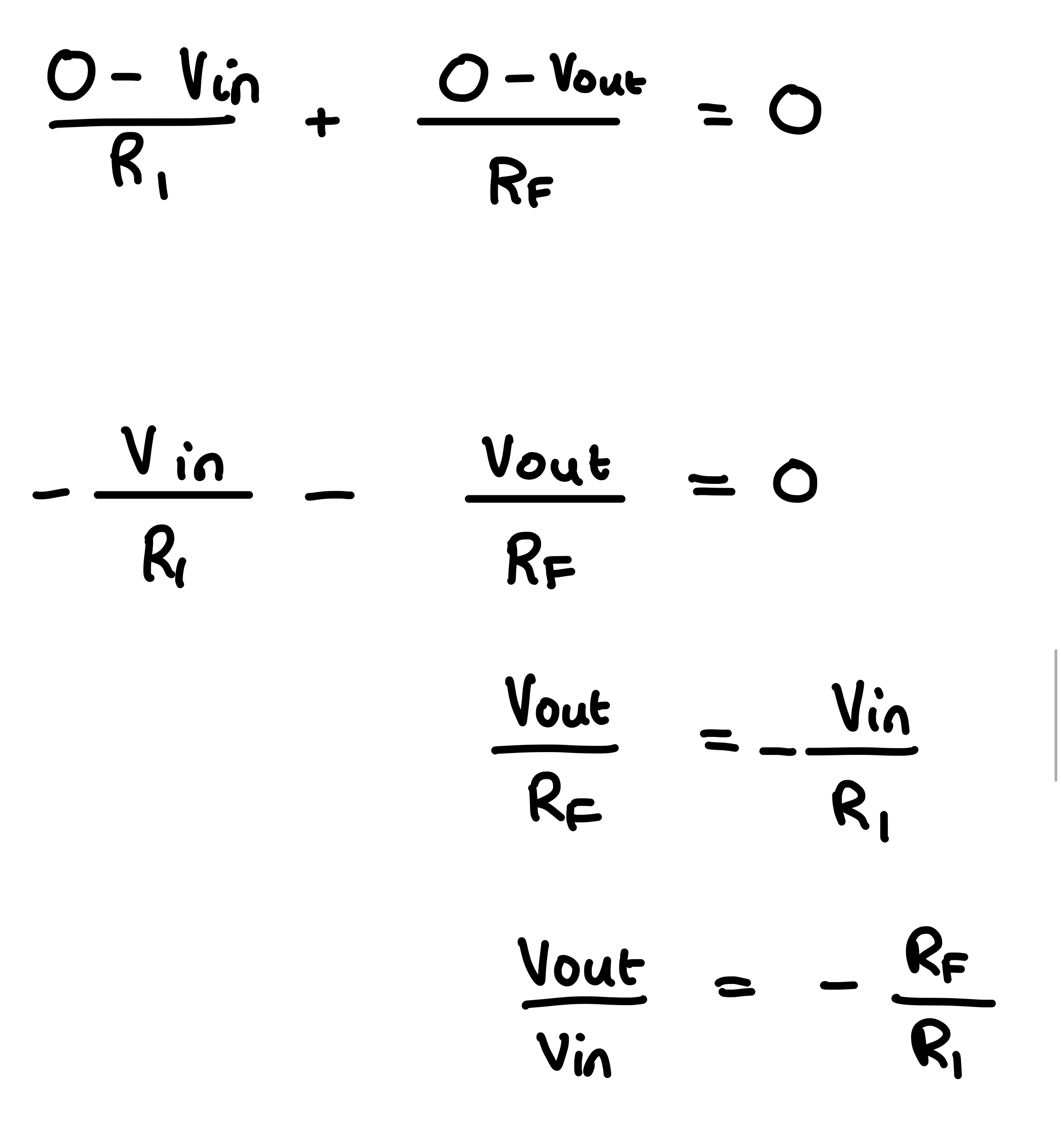 inverting gain calculation