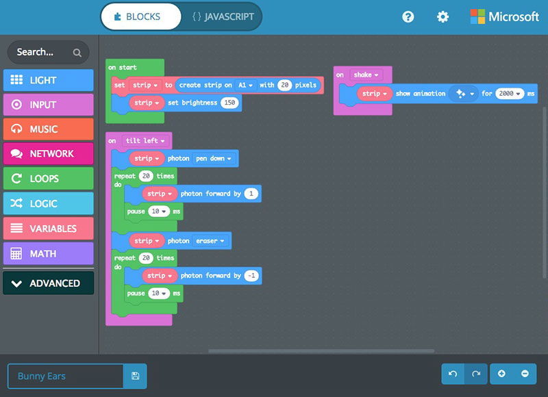 MakeCode adding tilt animations