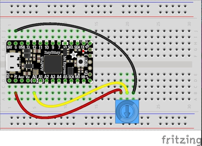 variable voltage divider setup