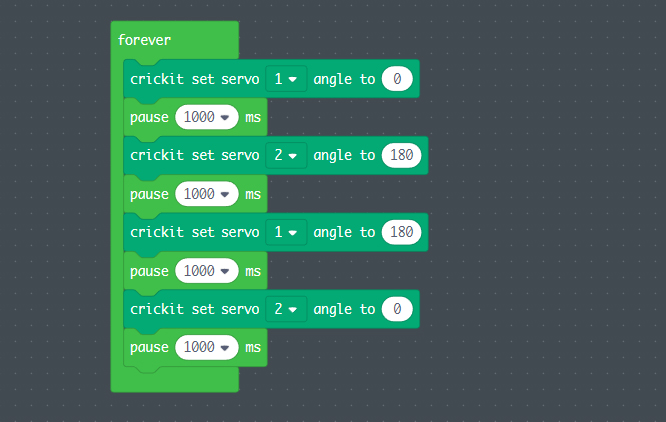 simple demo that moves two servos back and forth