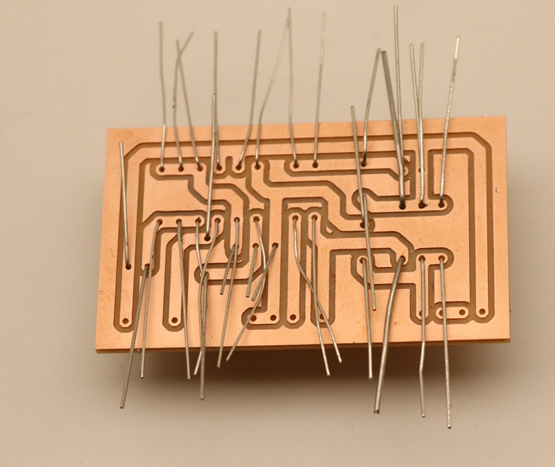 copper side of the PCB will look something like this