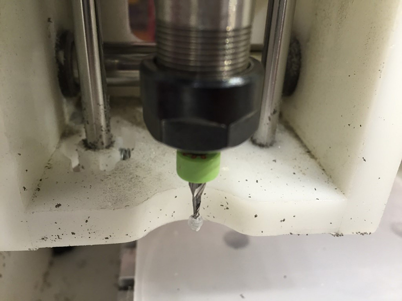 Acrylic has a way of melting to the end mill 