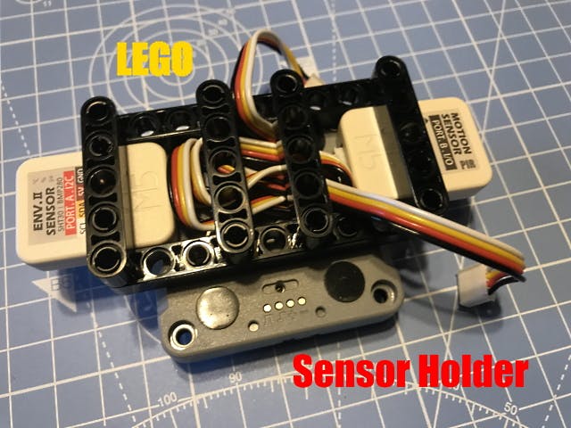 Mounting the 2 sensors with the included LEGO parts