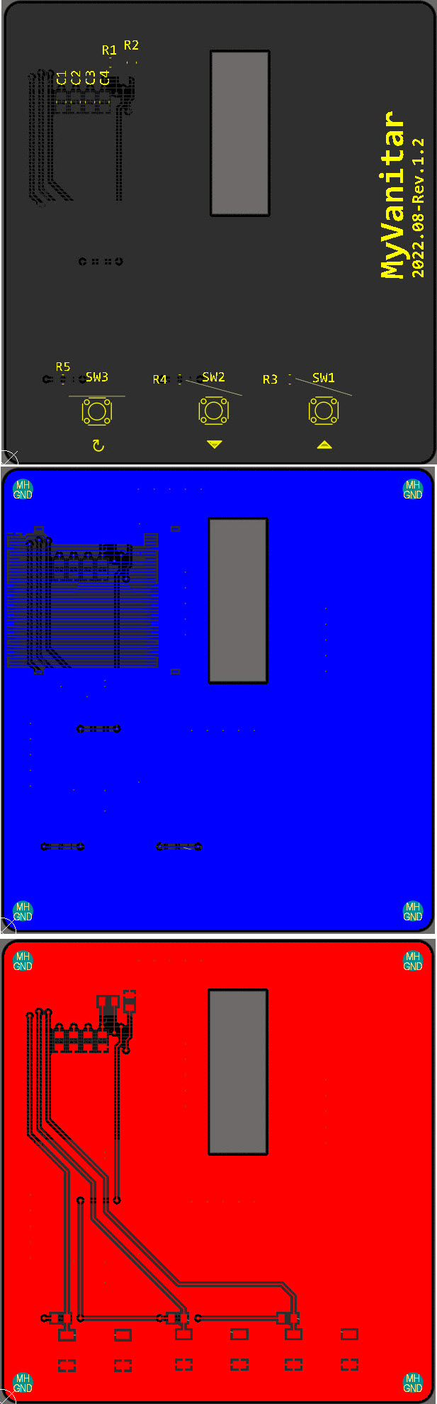 PCB layout of the panelboard