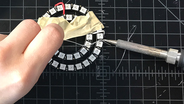 solder rings together