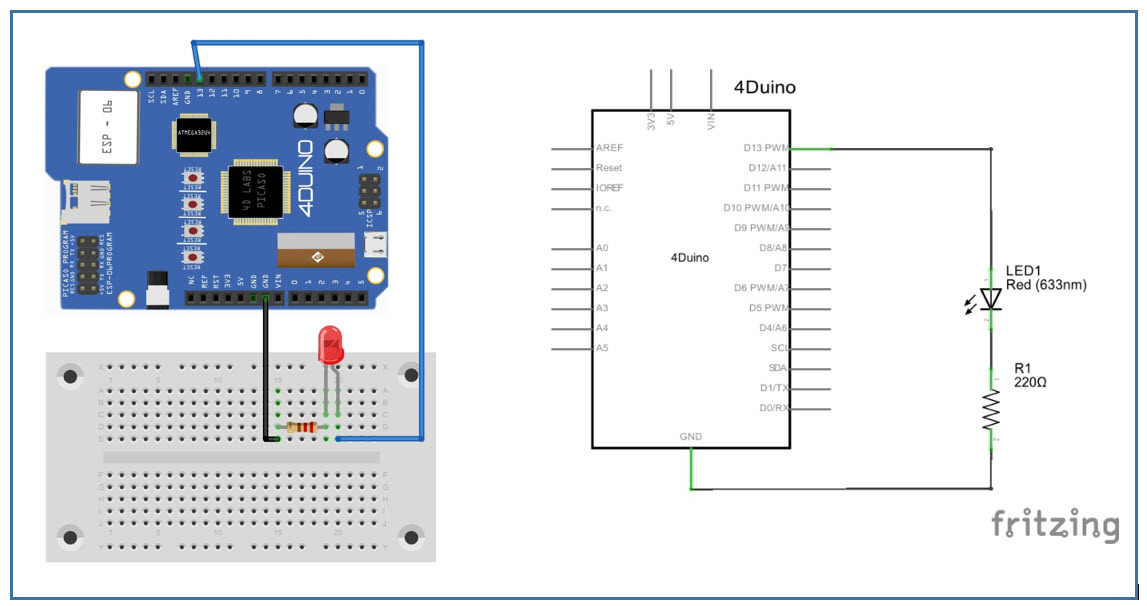 Fritzing Board and Schematic Diagrams