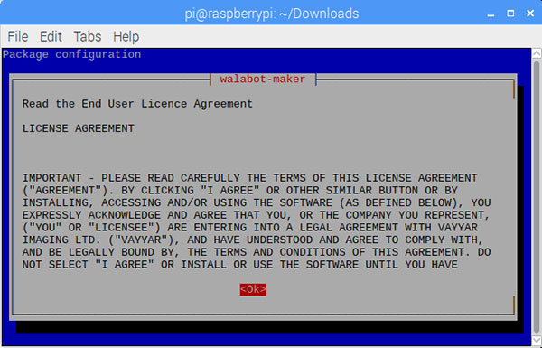 you may be prompted with an End User License Agreement