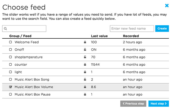 Create Volume Slider