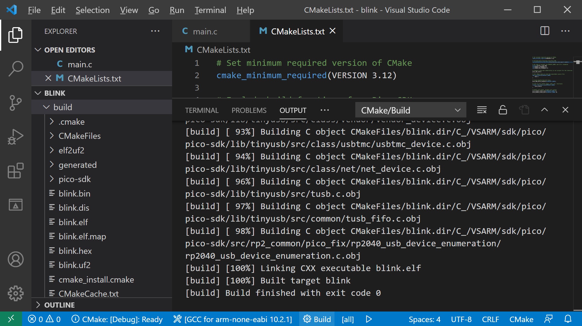 Build program in VS Code