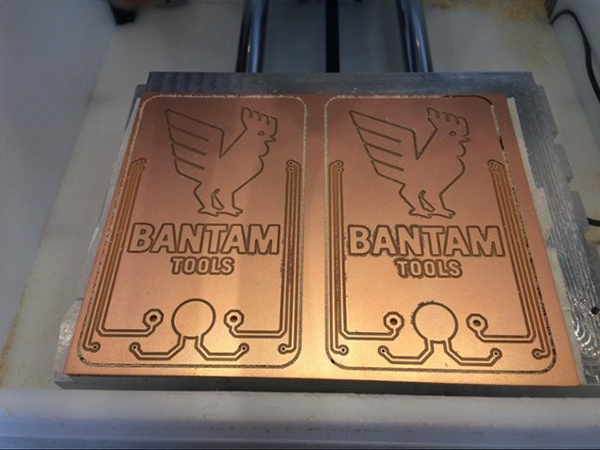 milling the Bantam Tools PCB Badge