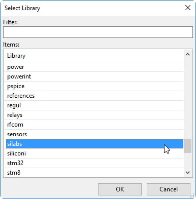 we want to set silabs as the active library