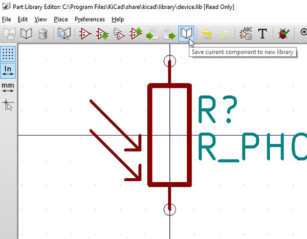 Click on ‘Save current component to new library’