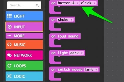 Input Button A Click Block