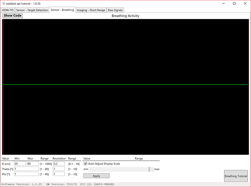 monitors breathing patterns and graphs the readings