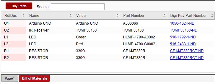 arduino-infrared scheme-it-bom