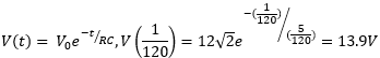 Minimum voltage of a capacitor