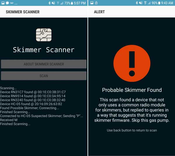 The Skimmer Scanner App