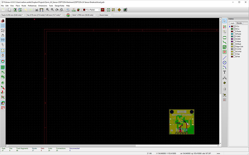 double-click the *.kicad_pcb file