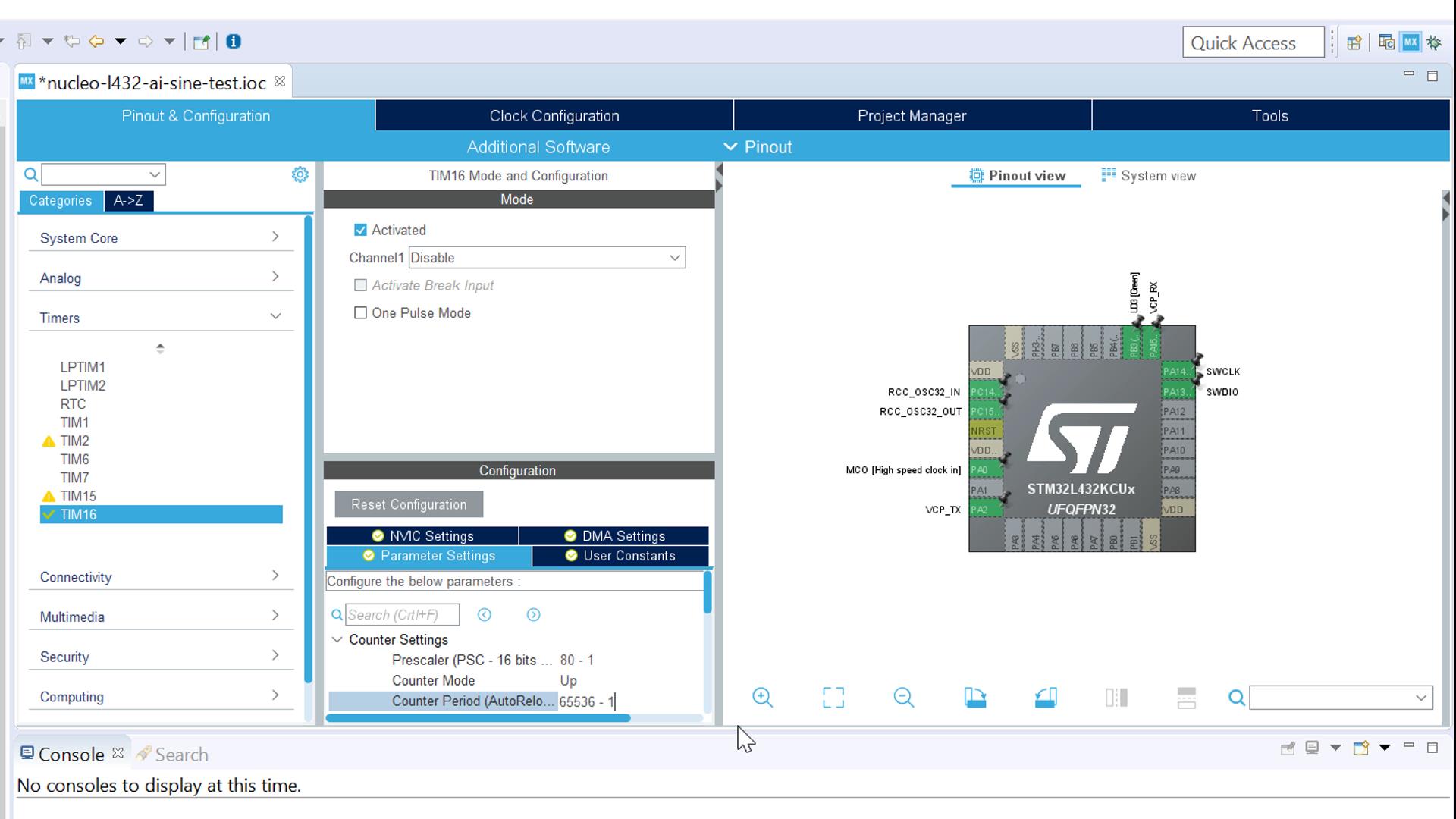 Enable timer in STM32CubeIDE