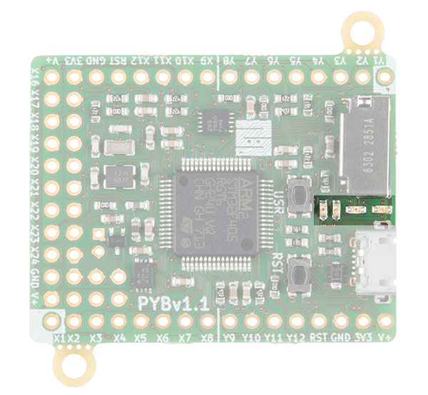 Pyboard with Four LEDs