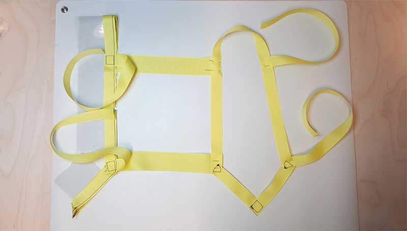 Attach Sides to the Harness & Sew the Vinyl Together