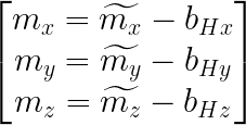 Accounting for hard-iron distortions