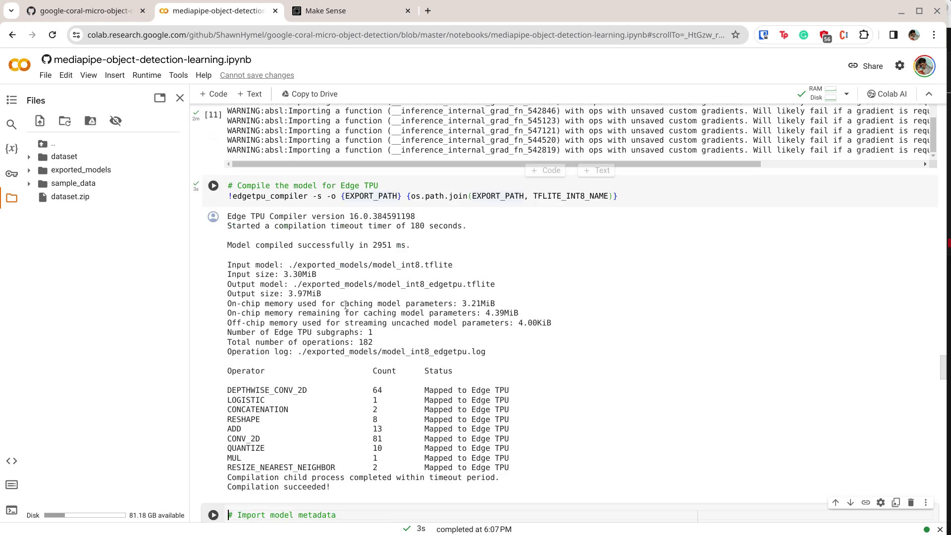 Training the object detection model with MediaPipe