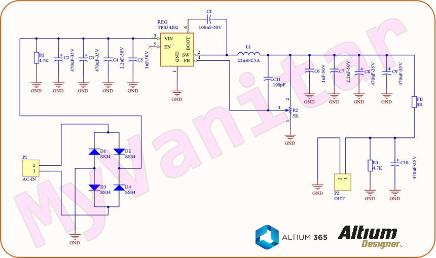 adjustable switching power supply schematic