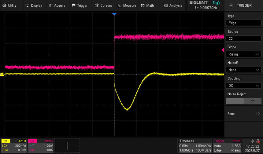 load step response test switching power supply