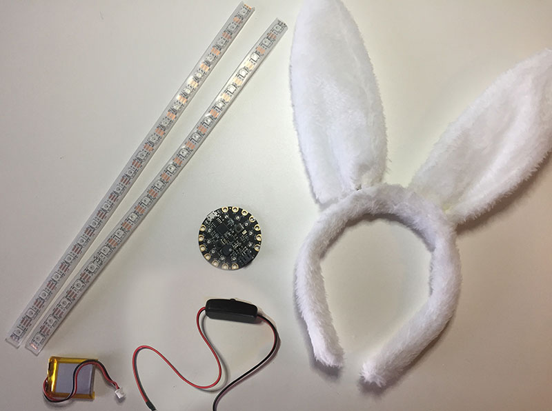 Measure the distance around edges of bunny ears 